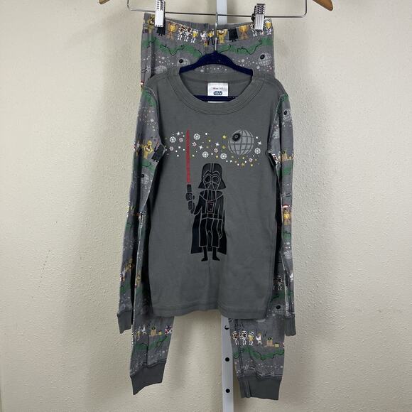 Hanna Andersson Other - Hanna Andersson Star Wars Holiday Long John Pajama Set Kids 8 130 Darth Vader